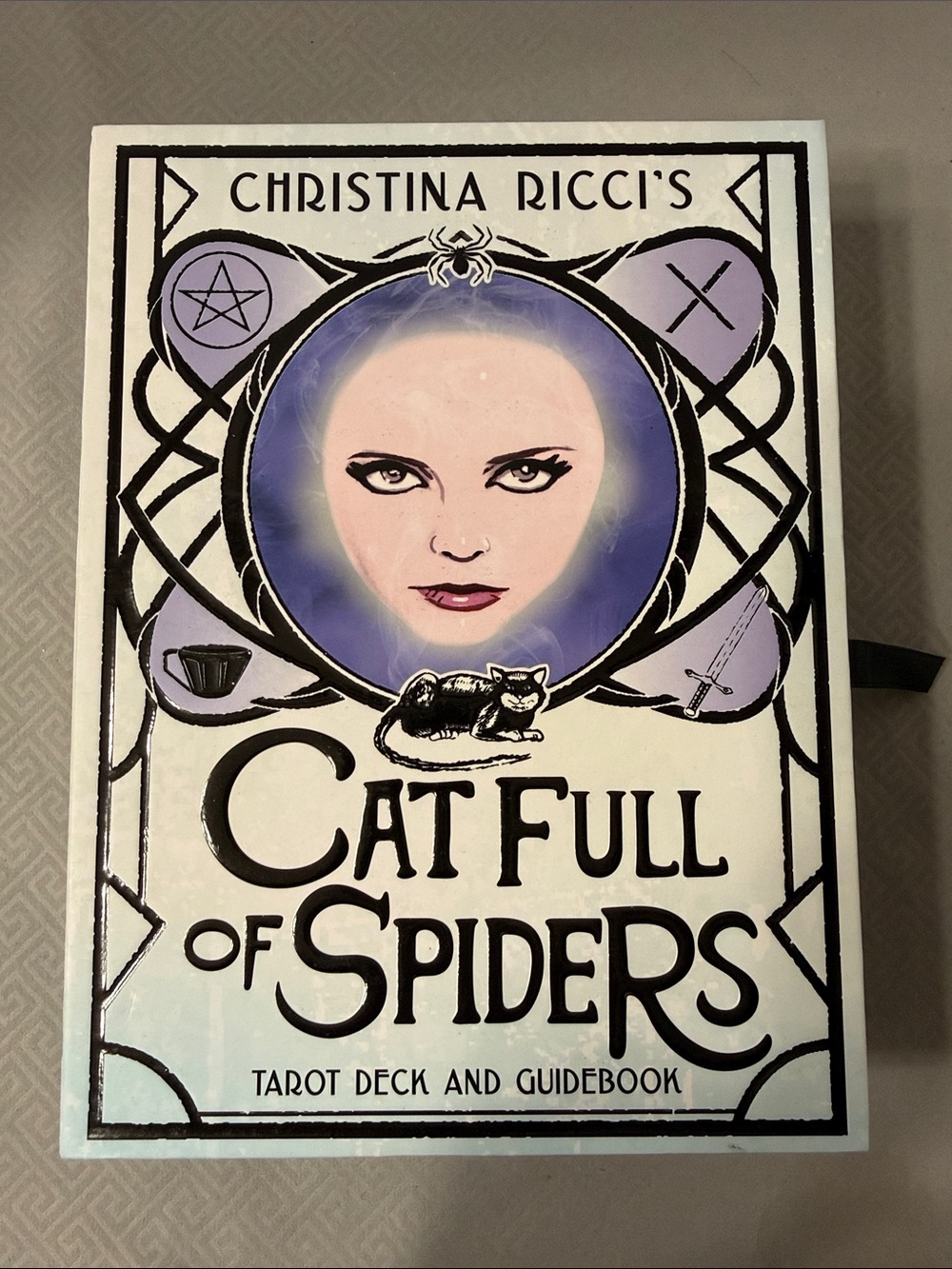 Christina Ricci Cat Full of Spiders Tarot Deck & Guidebook Purple